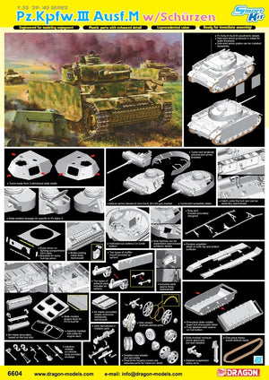 Dragon 6604 Pz.Kpfw.III Ausf.M avec Schurzen (1/35) – image 3