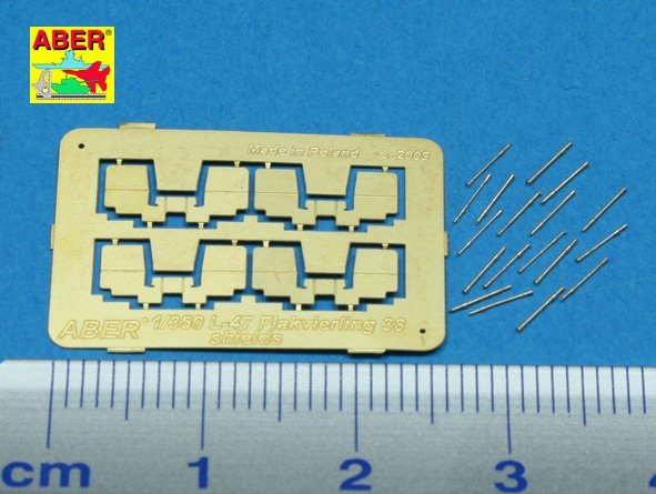Aber 350L-47 Ensemble de 16 canons de 2 cm pour Flakvierling 38 allemand avec boucliers (1/350) – Bild 2