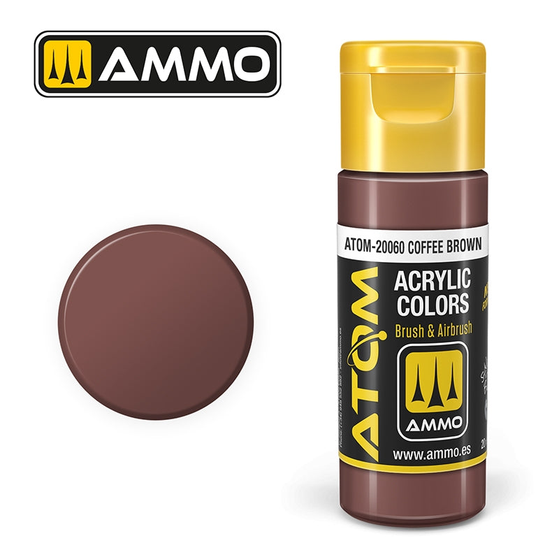 Ampo de Mig Jimenez 20060 ATOM COLOR Brun café 20ml 