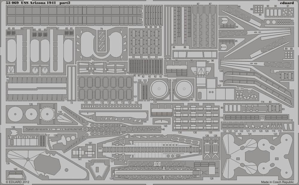 Eduard 53069 USS Arizona 1941 1/350 Hobby Boss – image 2