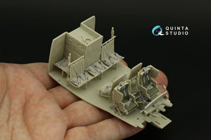 Intérieur coloré imprimé en 3D sur papier décalcomanie Quinta Studio QD48267 UH-1D (KittyHawk) 1/48 – imagen 7
