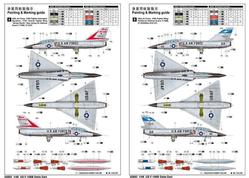 Trumpeter 02892 F-106B Delta Dart 1/48 – immagine 3