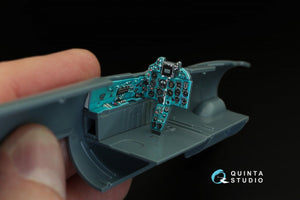 Intérieur imprimé en 3D et coloré sur papier décalcomanie Quinta Studio QD48077 MiG-21PFM (pour kit Eduard) 1/48 – image 9