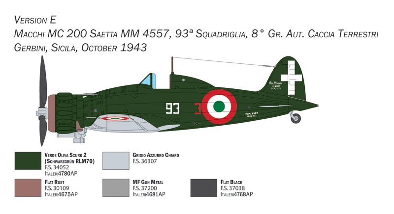 Italeri 2767 Macchi C.200 Série XXI-XXIII 1/48 – immagine 3
