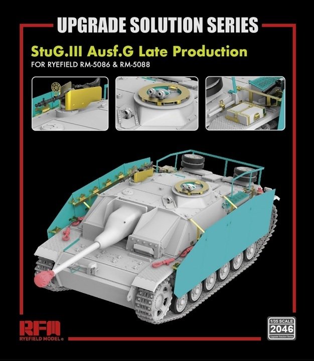 Kit de mise à niveau Rye Field Model 2046 pour StuG.III G (production tardive) 5086/5088, échelle 1/35 