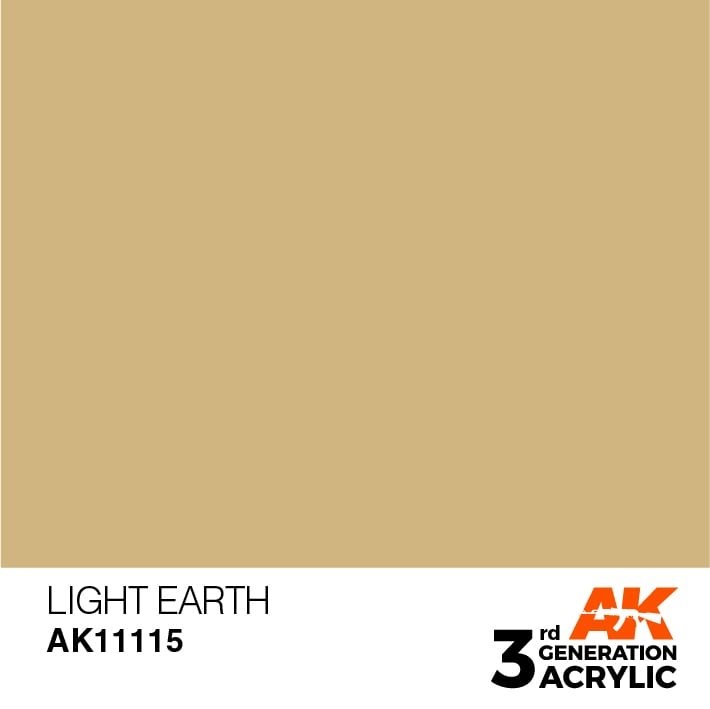 AK Interactive AK11115 LIGHT EARTH – STANDARD 17 ml