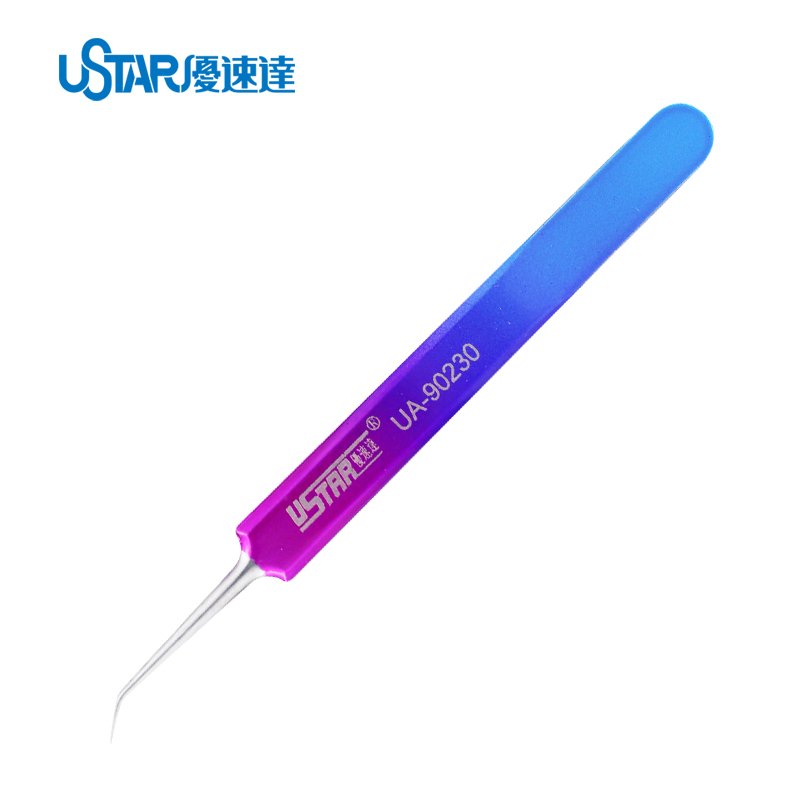 Pince à épiler colorée U-Star UA-90230 - Courbe