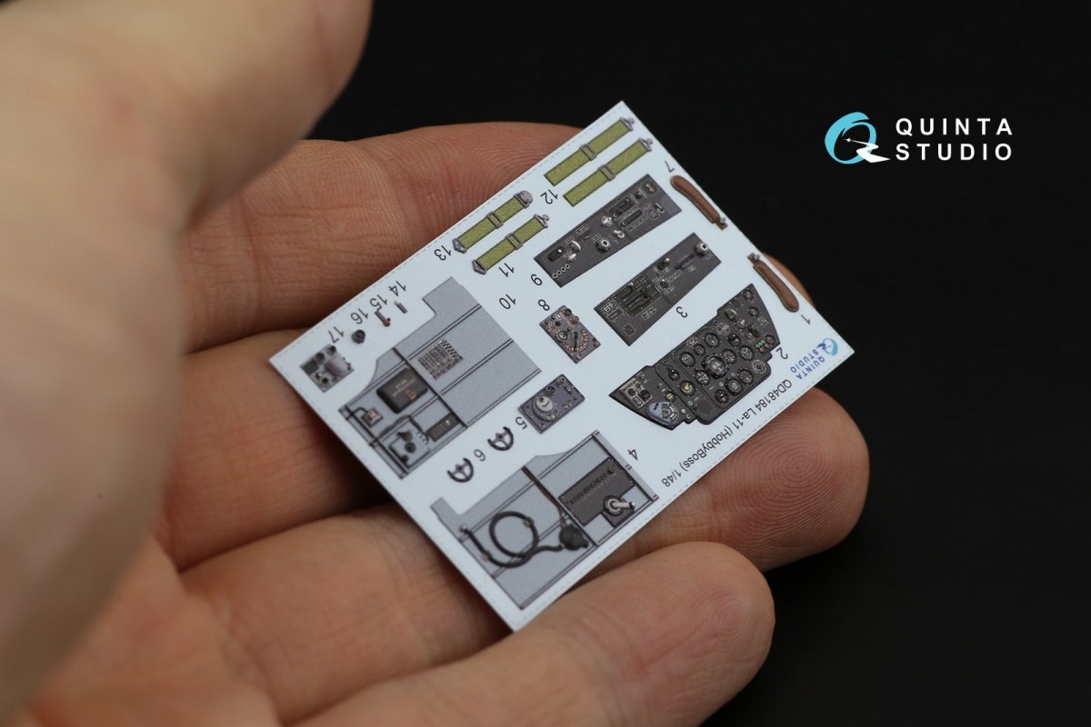 Intérieur imprimé en 3D et coloré sur papier décalcomanie Quinta Studio QD48184 La-11 (HobbyBoss) 1/48 – Bild 4