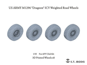Roues de route lestées ET Model P35-112 US ARMY M1296 « Dragoon » ICV (impression 3D) pour maquette AFV Club au 1/35 – immagine 2