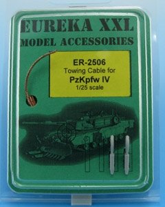 Câble de remorquage Eureka XXL ER-2506 pour char Pz.Kpfw.IV à l&amp;#39;échelle 1/25