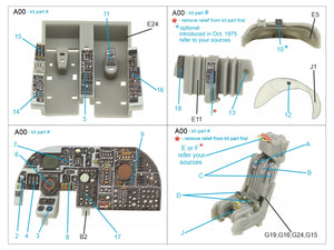 Intérieur coloré imprimé en 3D sur papier décalcomanie pour A-6E Intruder (Trumpeter) de Quinta Studio QD72143, échelle 1/72 – image 2
