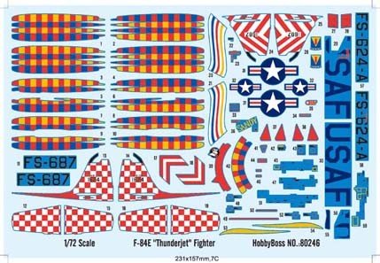 Hobby Boss 80246 F-84E Chasseur Thunderjet (1/72)  – immagine 2