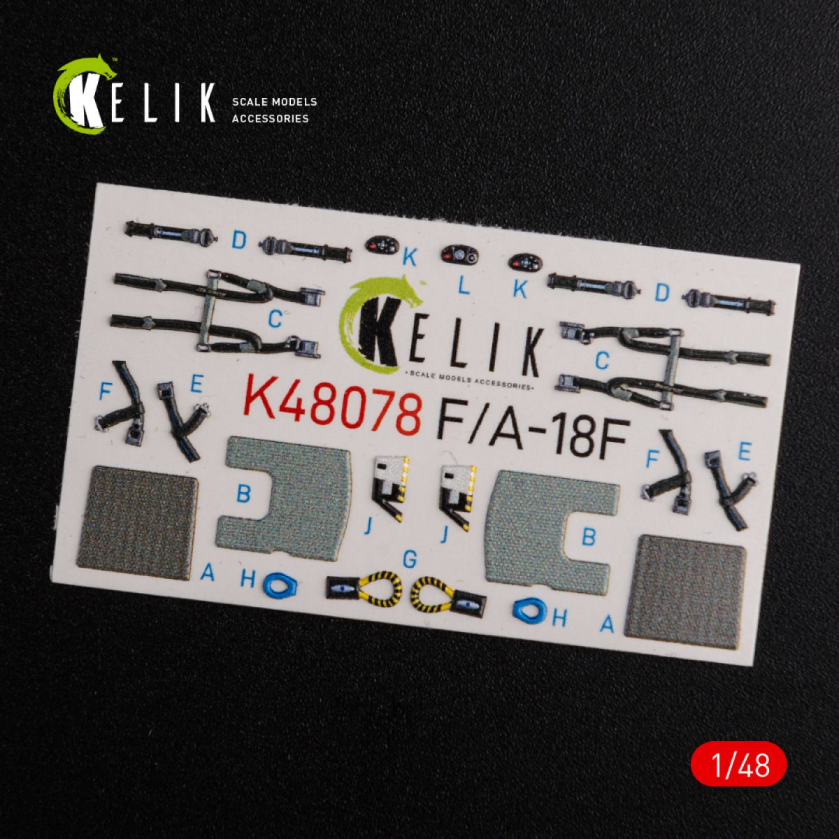 Décalcomanies 3D pour l&amp;#39;intérieur du F/A-18F Super Hornet (KELIK K48078) pour la maquette MENG au 1/48  – image 3
