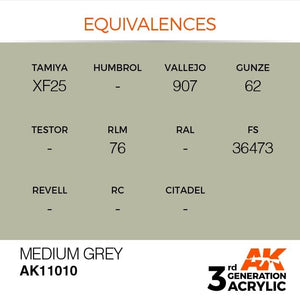 AK Interactive AK11010 Gris moyen 17 ml – immagine 3
