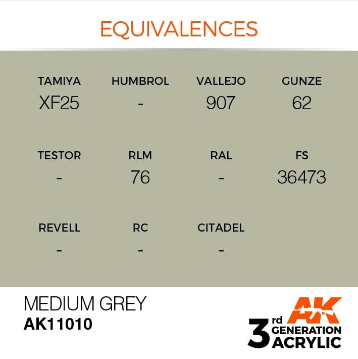 AK Interactive AK11010 Gris moyen 17 ml – immagine 3