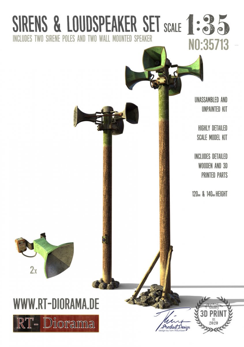 RT-Diorama 35713 Sirenes &amp;amp; Loudspeaker Set 1/35