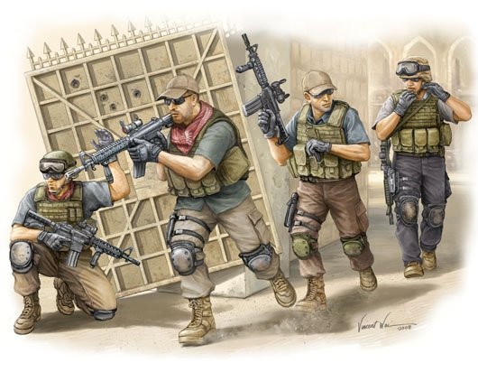 Trumpeter 00419 PMC en Irak 2005 - Équipe d&amp;#39;assaut armée (1/35)