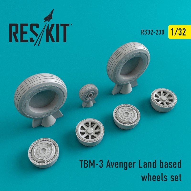 RESKIT RS32-0230 TBM-3 Avenger Jeu de roues terrestres 1/32