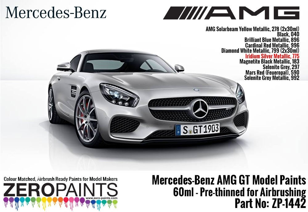 Peinture Zero Paints ZP-1442-IRIDIUM Mercedes-AMG GT Argent Iridium 60 ml 