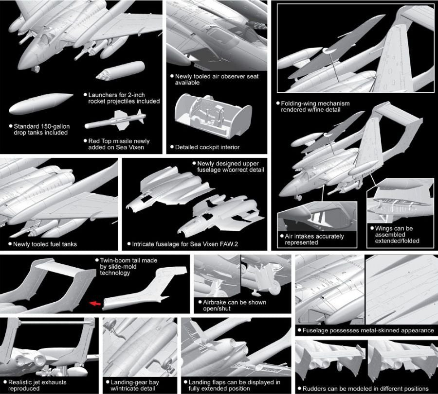 Cyber ​​Hobby 5105 Sea Vixen FAW.2 (1/72) – image 4