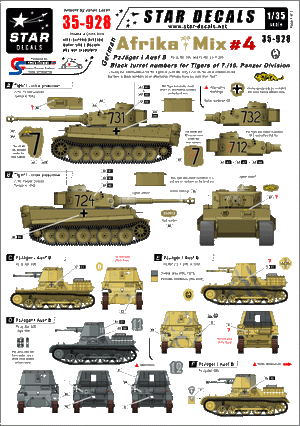 Star Decals 35-928 German Afrika Mix 4 1/35