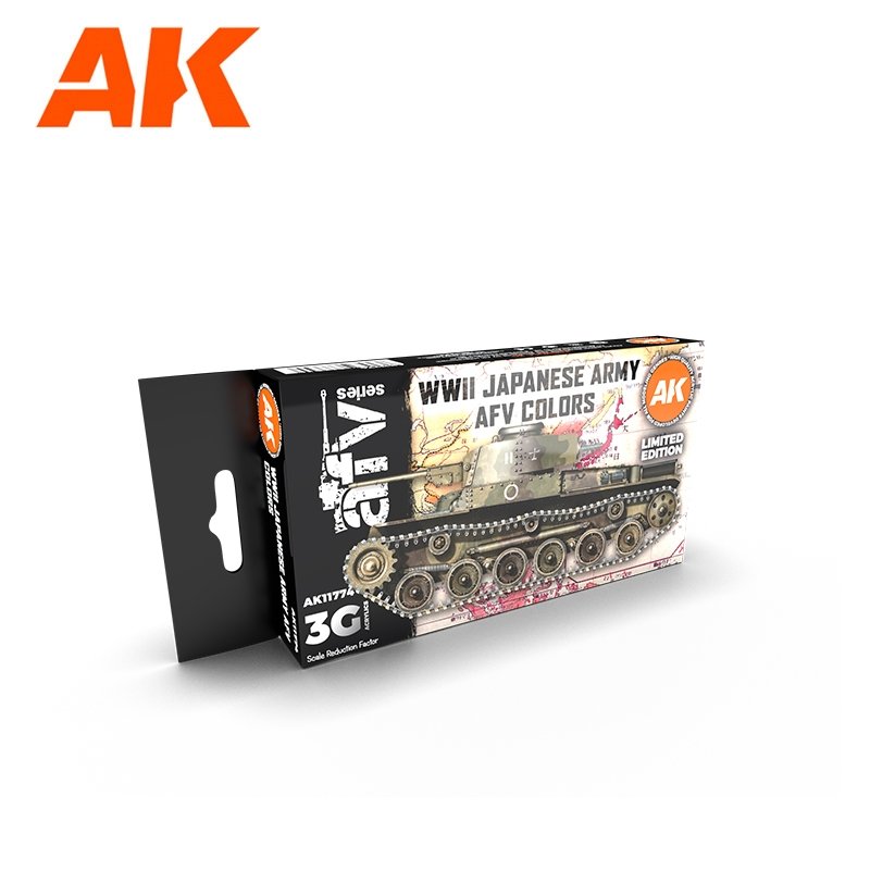 AK Interactive AK11774 Couleurs des véhicules blindés de l&amp;#39;armée japonaise de la Seconde Guerre mondiale 6x17 ml