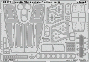 Eduard 32377 Mosquito Mk. IV extérieur/moteurs 1/32 HK MODELS