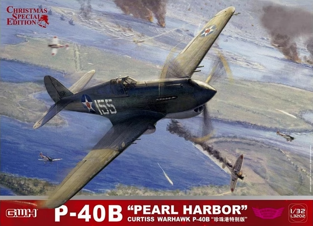 Maquette Great Wall Hobby L3202 P-40B « Pearl Harbor » 1941 Curtiss Warhawk P-40B au 1/32