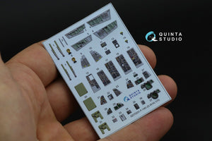 Intérieur imprimé en 3D et coloré sur papier décalcomanie Quinta Studio QD72031 F-14D (GWH) 1/72 – image 3