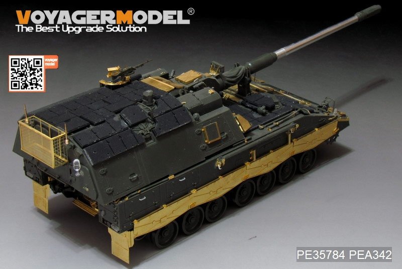 Maquette Voyager PE35784, canon automoteur allemand moderne PzH2000 avec blindage de base (embase d&amp;#39;antenne incluse) (pour MENG TS-019) 1/35 – image 3