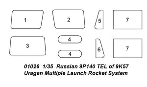Trumpeter 01026 Russe 9P140 TEL du système de lance-roquettes multiples 9K57 Uragan 1/35 – immagine 4