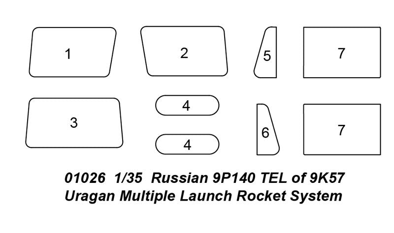 Trumpeter 01026 Russe 9P140 TEL du système de lance-roquettes multiples 9K57 Uragan 1/35 – immagine 4