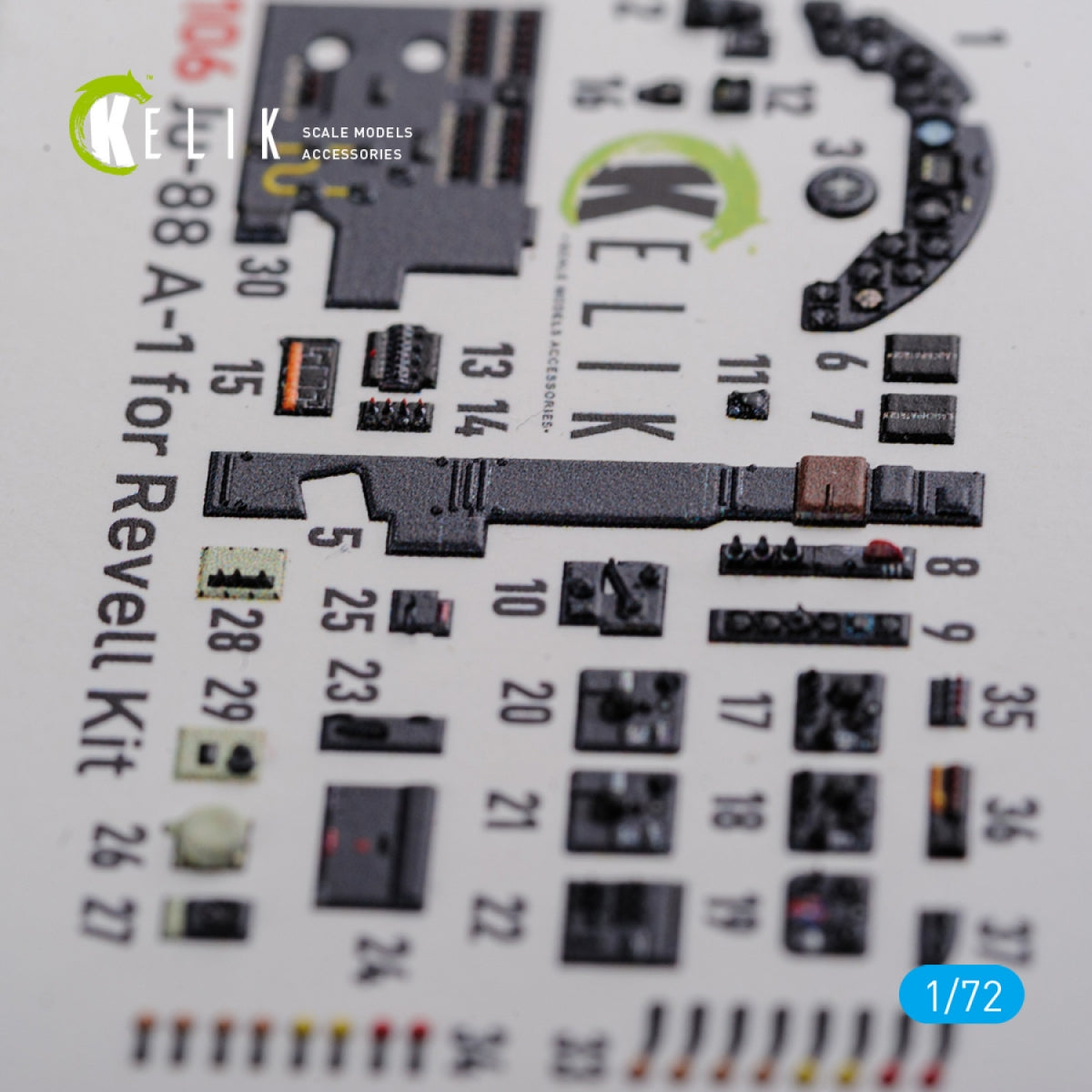 Décalcomanies 3D intérieures KELIK K72106 Ju-88 A-1 pour maquette Revell au 1/72 – image 7