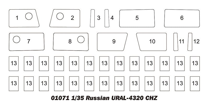 Trumpeter 01071 URAL-4320 CHZ russe au 1/35 – image 5