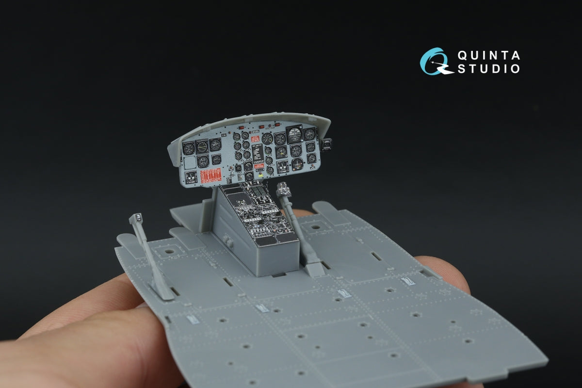 Intérieur imprimé en 3D et coloré pour UH-1B (Trumpeter) de Quinta Studio QDS-35158 (petite version) à l&amp;#39;échelle 1/35 – Bild 11