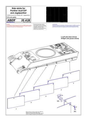 Aber 35A028 Jupes latérales pour Panther Ausf.G et Jagdpanther – imagen 4