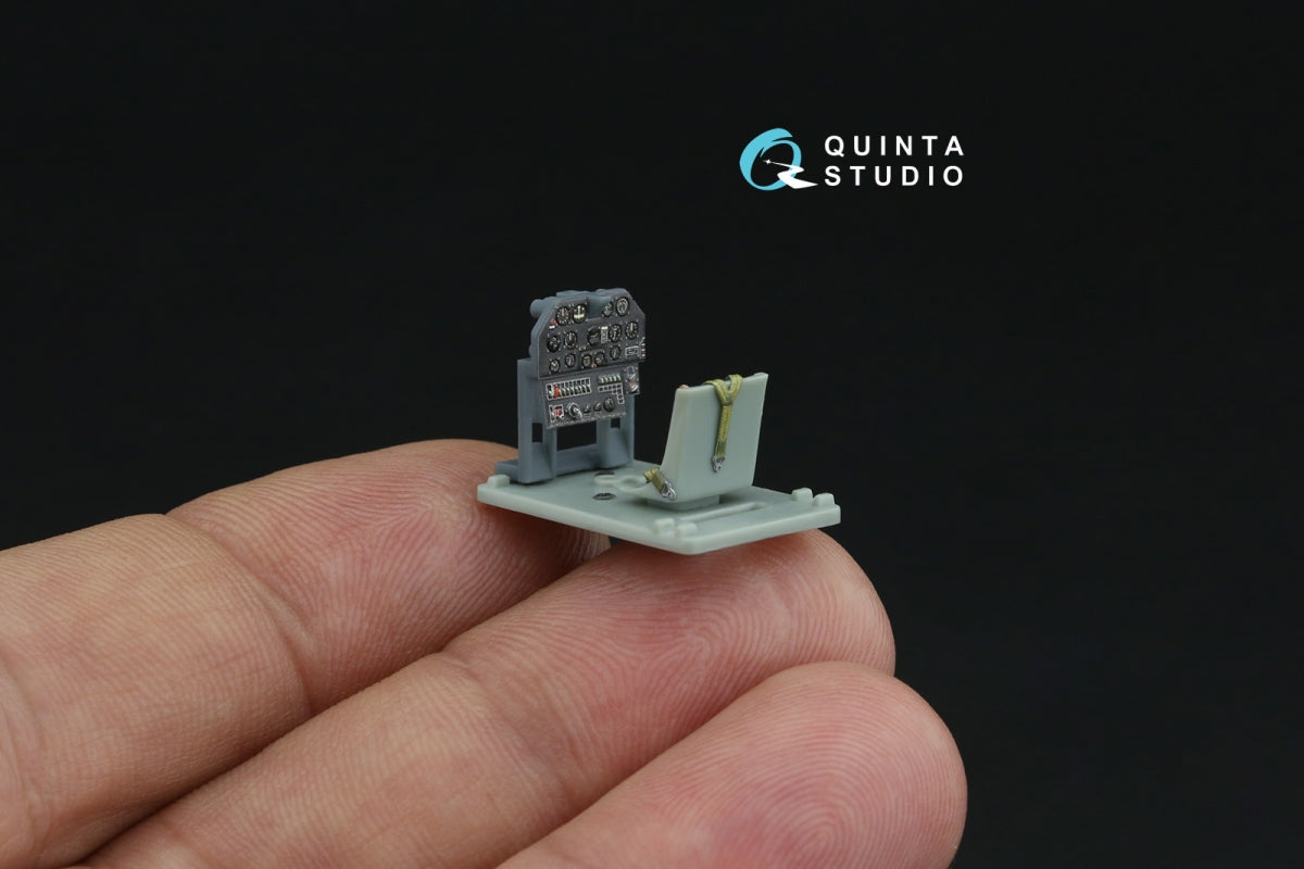Quinta Studio QD+72214 P-40N Warhawk Intérieur imprimé en 3D et coloré sur papier décalcomanie (Academy) (avec pièces en résine imprimées en 3D) 1/72 – Bild 5