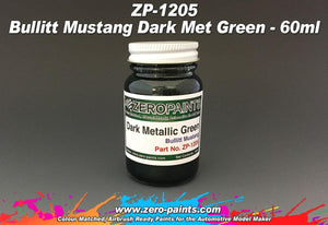 Peinture Zero Paints ZP-1205 Bullit Mustang - Vert foncé métallisé 60 ml