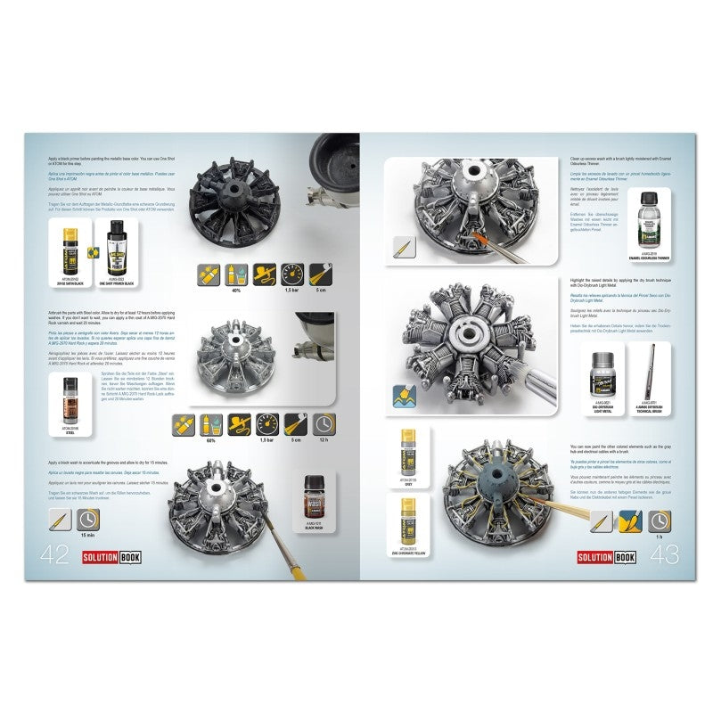 AMMO by Mig Jimenez 6535 SOLUTION BOOK 32 - BLACK EDITION: How to Paint Late WWII Luftwaffe Aircraft (Multilingual)