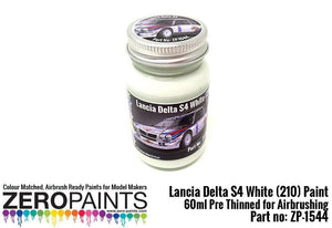 Peinture Zero Paints ZP-1544 Lancia Delta S4 Rally 1986 Monte Carlo Rally Blanc (210) 60 ml