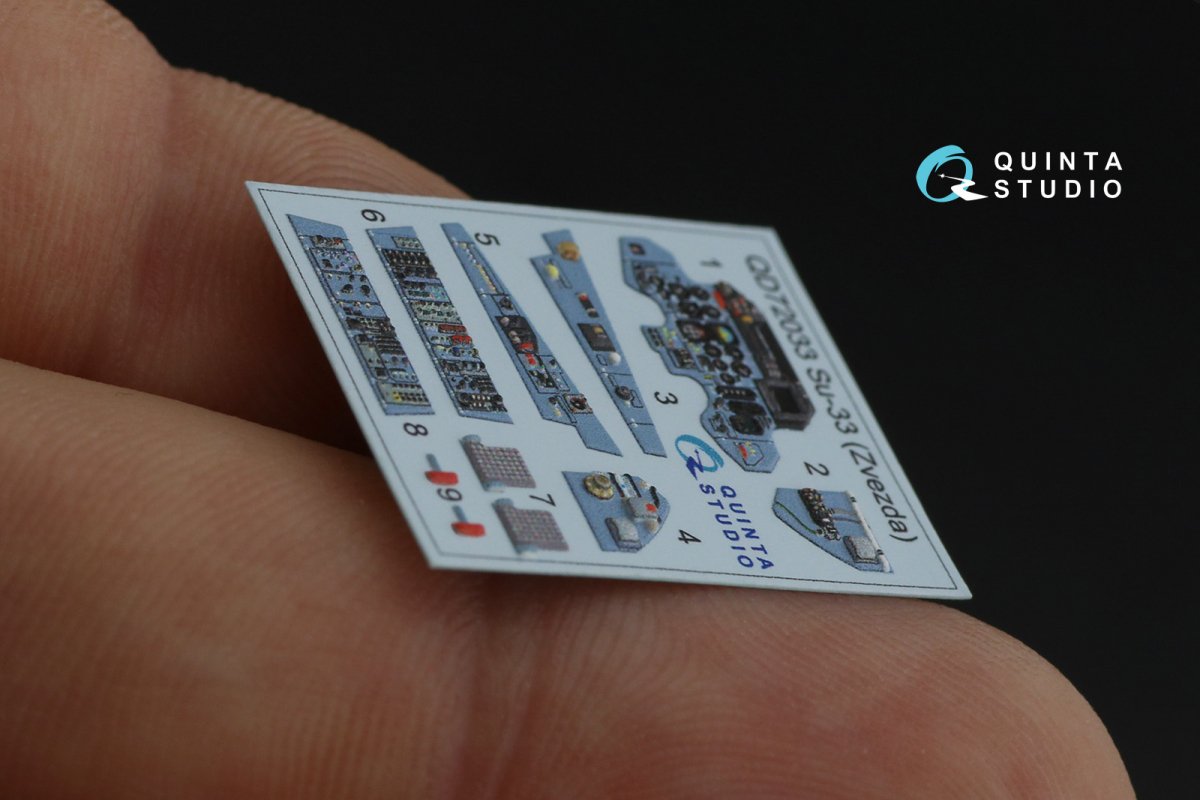 Quinta Studio QD72033 Su-33 3D-Printed &amp;amp; coloured Interior on decal paper (Zvezda) 1/72 – zdjęcie 11