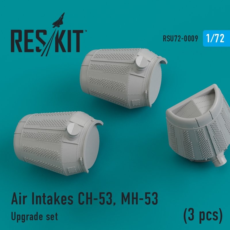 RESKIT RSU72-0009 CH-53, MH-53 Prises d&amp;#39;air (3 pièces) pour Revell, Italeri, Fujimi 1/72