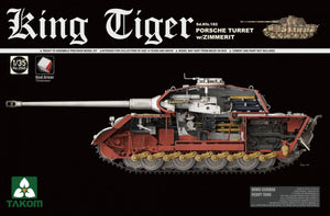 Takom 2046 King Tiger Sd.Kfz.182 PORSCHE TOURELLE avec ZIMMERIT /intérieur complet 1/35