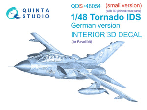 Intérieur imprimé en 3D et coloré sur papier décalcomanie (Revell) pour le Tornado IDS allemand de Quinta Studio QDS+48054 (petite version) (avec pièces en résine imprimées en 3D) 1/48
