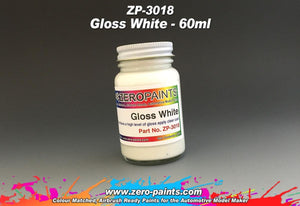 Peinture blanche brillante Zero Paints ZP-3018 60 ml
