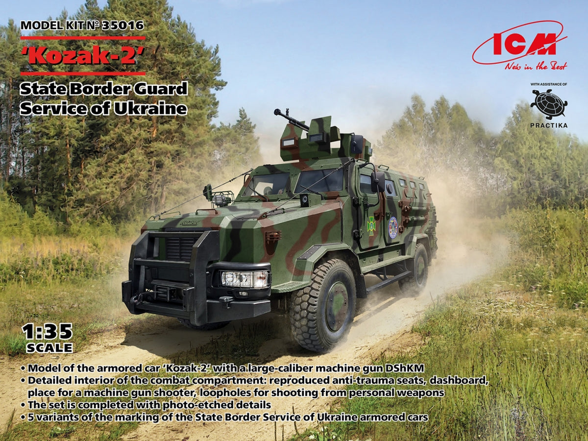 ICM 35016 Kozak-2 Service national des gardes-frontières d&amp;#39;Ukraine 1/35