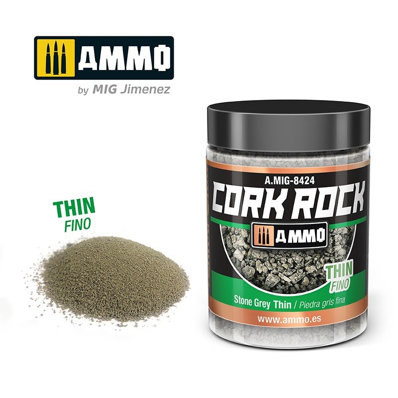 AMMO de Mig Jimenez 8424 CREATE CORK Gris Pierre Fin 100ml