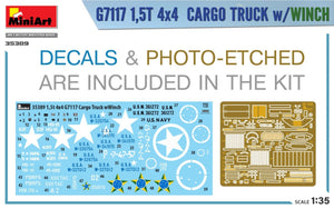 MiniArt 35389 G7117 Camion cargo 4x4 1,5T avec treuil 1/35  – immagine 4