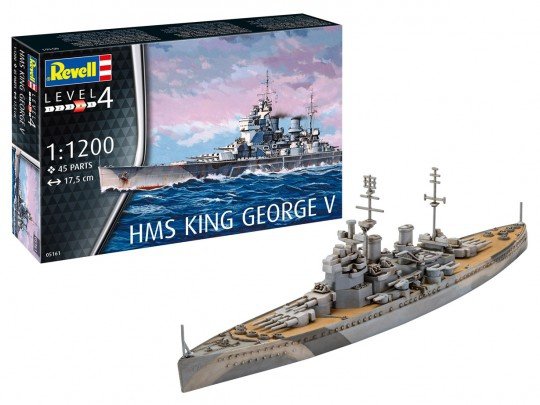 Maquette Revell 65161 HMS King George V avec accessoires (1/1200)