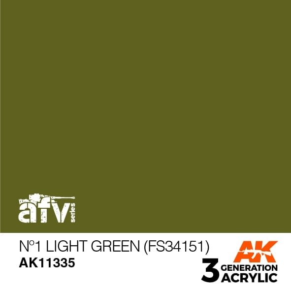 AK Interactive AK11335 N° 1 Vert clair (FS34151) 17 ml